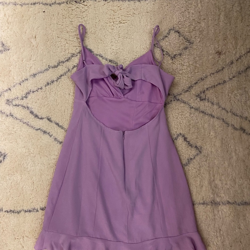 Lucy in the Sky Dress- Bria Ruffle Babydoll Dress Purple - Picture 3 of 3